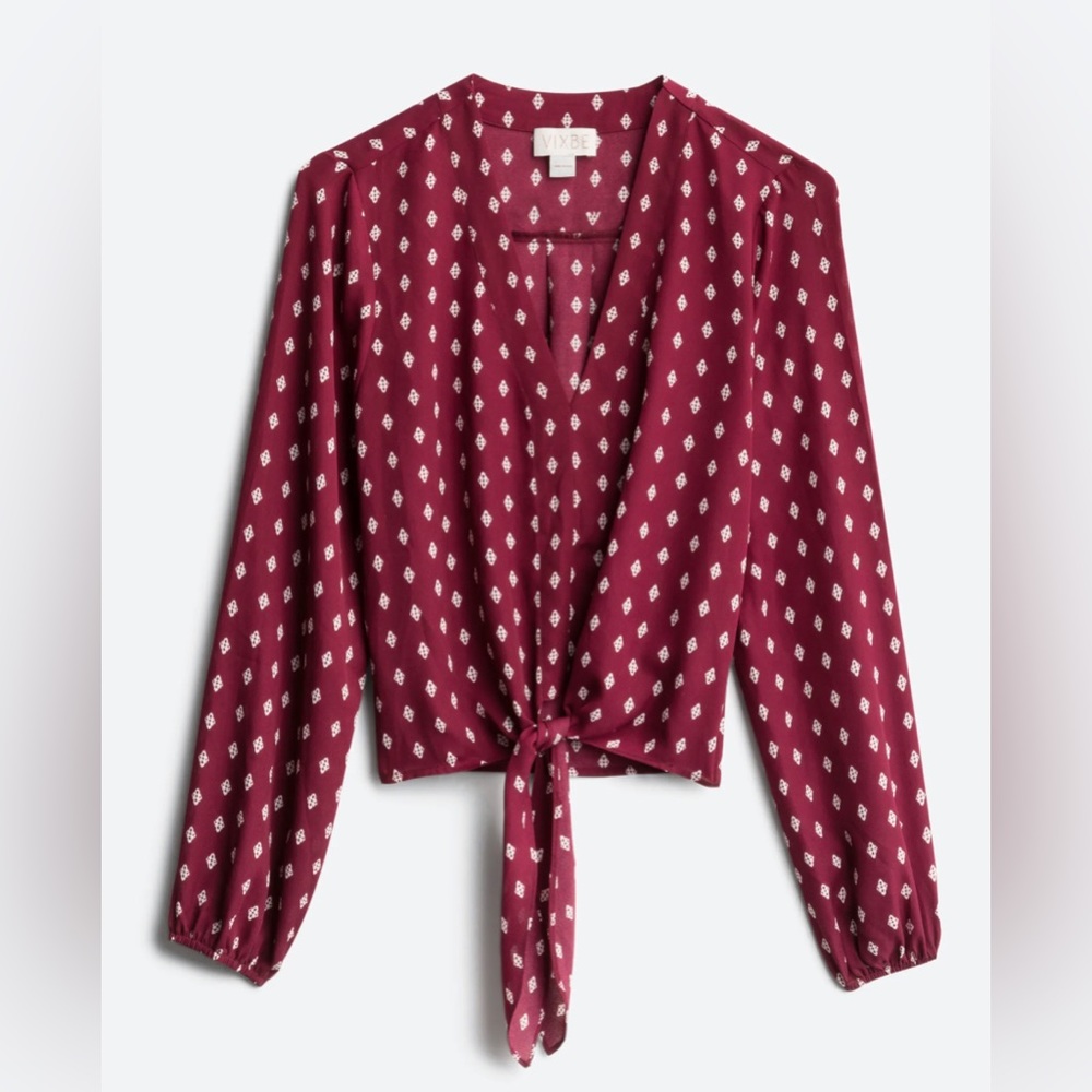 Vixbe Stevee Tie Front Blouse